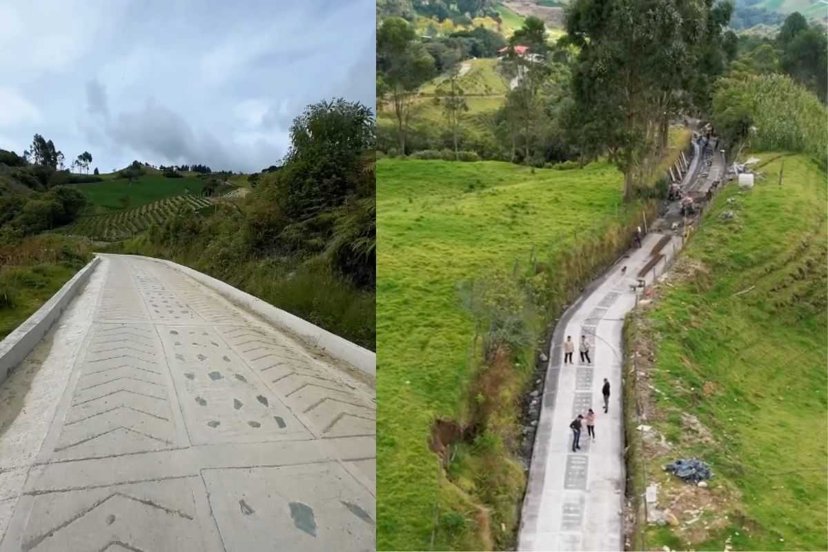 Avanza la construcción de placa huella entre San Francisco y Manzanares para fortalecer la conectividad rural en Sonsón